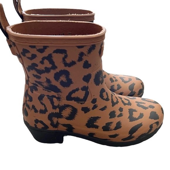 Hunter Original Leopard Print Refined Low Heel Wellies - Picture 7 of 16